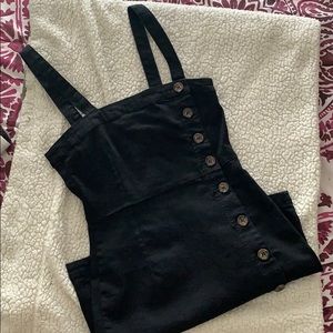 Black strapped mini dress